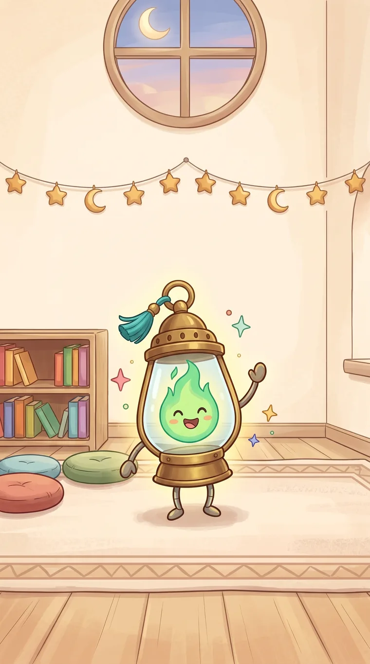 Noor the little lantern waving